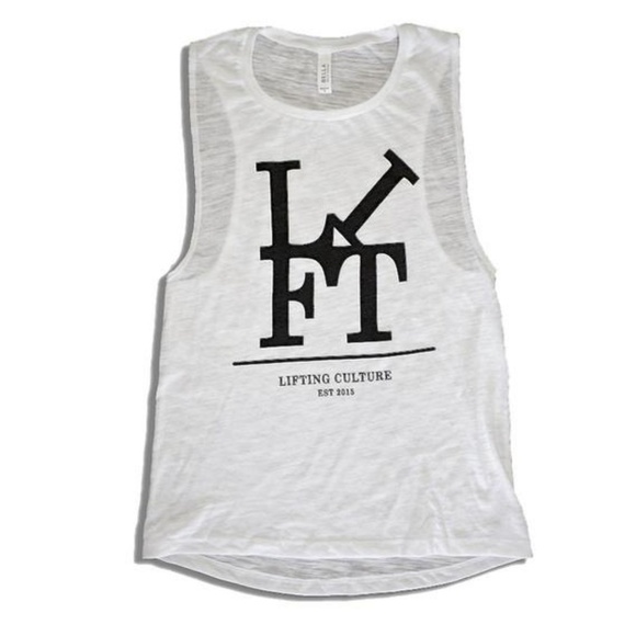 LIFTING CULTURE - LADIES MUSCLE TANK (White Slub) - Picture 1 of 3